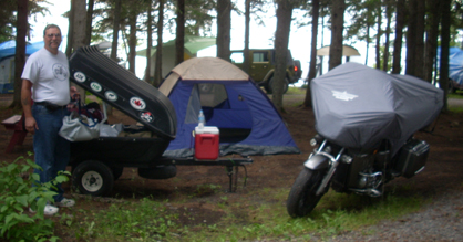 Campsite in Canada - Ernie Dube - www.MotorCycles123.com