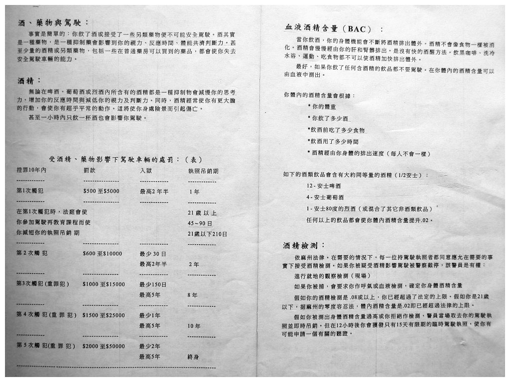 Page 9 - Massachusetts drivers license manual  in Chinese - www.RC123.com