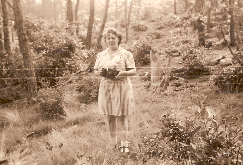 Alice (Audette) Sirois in a forest
