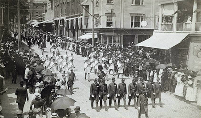 1887 4th of July parade - New BEdford, Ma - www.WhalingCity.net