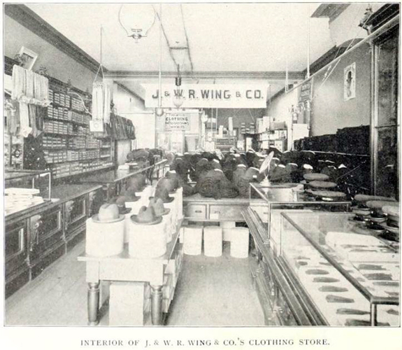 Interior of J. & W.R. Wing & Co. Store - 1897 - New Bedford, Ma. - www.WhalingCity.net