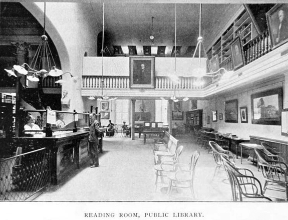 1897 New Bedford Library Reading Room - www.WhalingCity.net
