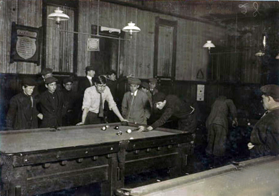 1912 Elm Pool Room New Bedford, Ma. - www.WhalingCity.net
