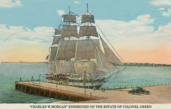 Whaleship Charles W. Morgan at Colonel Green's estate - www.whalingCity.net