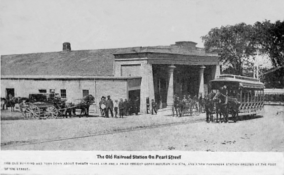 Train Station bottom of Pearl Street in new BEdford 1840 - 1886 - www.WhalingCity.net