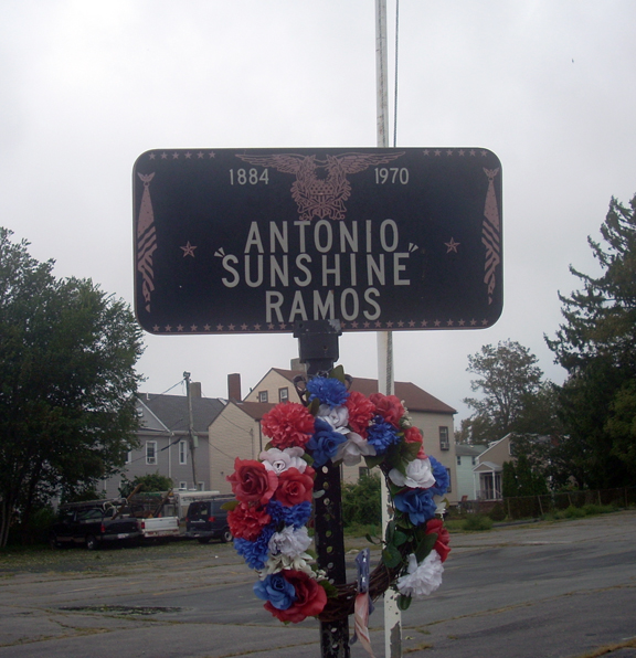 Antonio "Sunshine" Ramos plaque - New bedford, Ma - www.WhalingCity.net